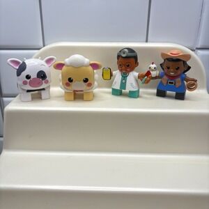 Little Tikes Waffle Block‎ People Doctor Farmer Girl Sheep And Cow EUC